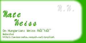 mate weiss business card